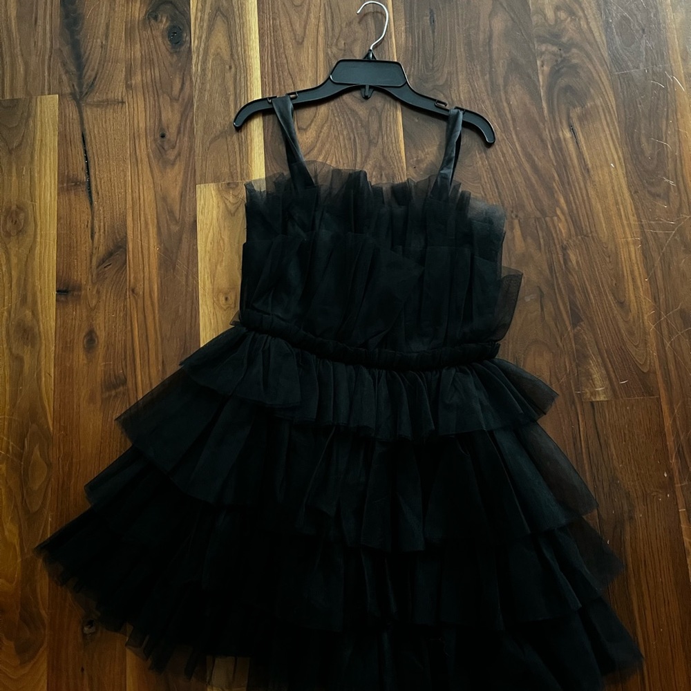 Elegant Black Tiered Dress